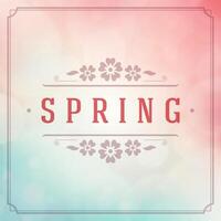 Spring Typographic Poster or Greeting Card Design. vector