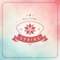 Spring Typographic Poster or Greeting Card Design. vector