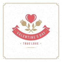 Valentines Day greeting card or poster illustration vector