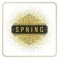 Spring Typographic Poster or Greeting Card Design. vector