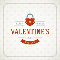 Valentines Day greeting card or poster illustration vector