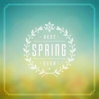 Spring Typographic Poster or Greeting Card Design vector