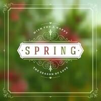 Spring Typographic Greeting Card or Poster Design vector