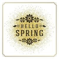 Spring Typographic Poster or Greeting Card Design. vector