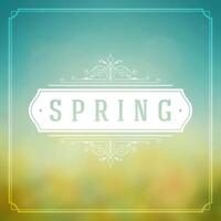 Spring Typographic Greeting Card or Poster Design. vector