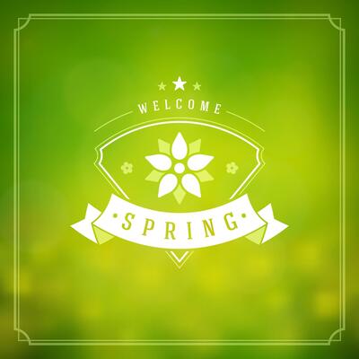 Spring Typographic Greeting Card or Poster Design.