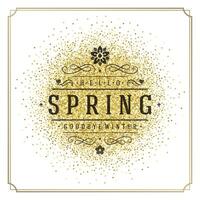 Spring Typographic Poster or Greeting Card Design. vector