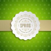 Spring Typographic Poster or Greeting Card Design. vector