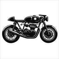 Cruiser Motorcycle silhouette on a white background vector