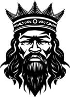 King - Black and White Isolated Icon - illustration vector