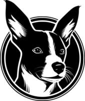 basenji - minimalista y plano logo - ilustración vector