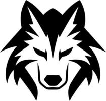 lobo, negro y blanco ilustración vector