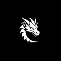 Dragon, Black and White illustration vector