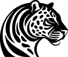leopardo, negro y blanco ilustración vector