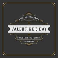 Valentines Day greeting card or poster illustration vector