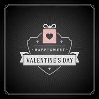 Valentines Day greeting card or poster illustration vector