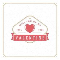 Valentines Day Card With Heart vector