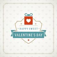 Valentines Day greeting card or poster illustration vector