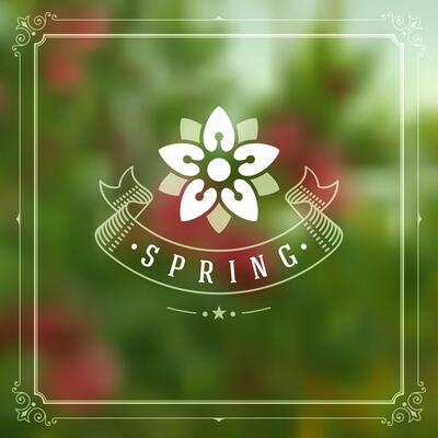 Spring Typographic Greeting Card or Poster Design.