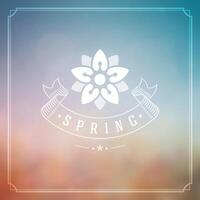 Spring Typographic Greeting Card or Poster Design. vector