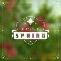 Spring Typographic Greeting Card or Poster Design. vector