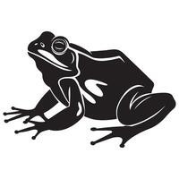 Cute Frog silhouette illustration vector