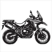 un negro y blanco de un motocross bicicleta vector