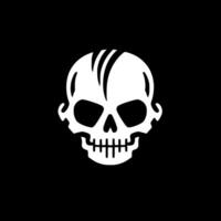 Skull - Black and White Isolated Icon - illustration vector