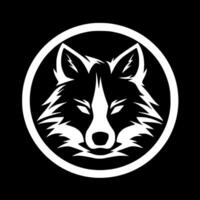Raccoon, Black and White illustration vector