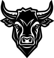 Bull, Black and White illustration vector