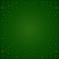 Saint Patrick's Day shamrock green clover Irish lucky background circle frame template vector