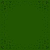 St Patrick's Day green clover shamrock circle border background design template illustration vector
