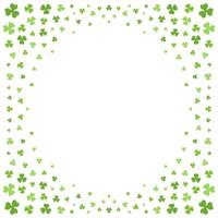 Saint Patrick's Day lucky Irish shamrock circle frame background template design illustration vector