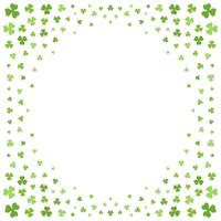 Saint Patrick's Day lucky Irish shamrock circle frame background template design illustration vector