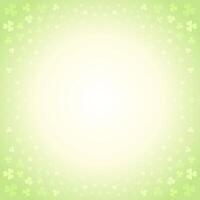St Patrick's Day light green shamrock clover background template design illustration vector