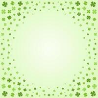 St Patrick's Day clover Irish lucky leaf green gradient background design template vector