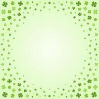 St Patrick's Day clover Irish lucky leaf green gradient background design template vector