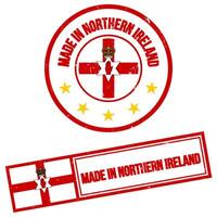 hecho en del Norte Irlanda sello firmar grunge estilo vector