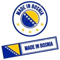 Made in Bosnia and Herzegovina Stamp Sign Grunge Style vector