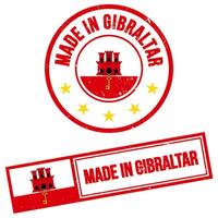 hecho en Gibraltar sello firmar grunge estilo vector