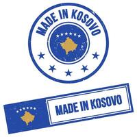 hecho en Kosovo sello firmar grunge estilo vector