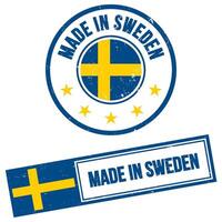 Made in Sweden Stamp Sign Grunge Style vector