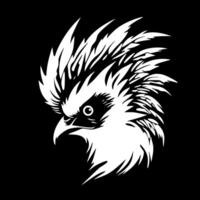 Cockatoo - Black and White Isolated Icon - illustration vector