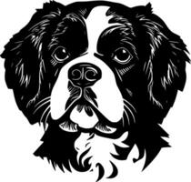 terrier, negro y blanco ilustración vector