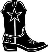 Cowboy Boot, Minimalist and Simple Silhouette - illustration vector