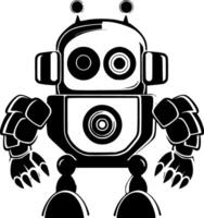 Robot, Minimalist and Simple Silhouette - illustration vector