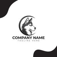 Dog minimalist modern illustration logo design vector