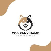 Dog minimalist modern illustration logo design vector