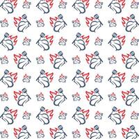 Chef hat smooth trendy multicolor repeating pattern illustration background design vector