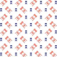 Chair outstanding trendy multicolor repeating pattern illustration design vector
